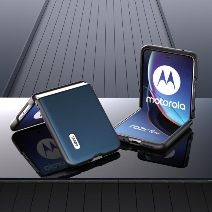 ABEEL - ABEEL Motorola Razr 40 Ultra 5G Skal i Blått Läder Coating