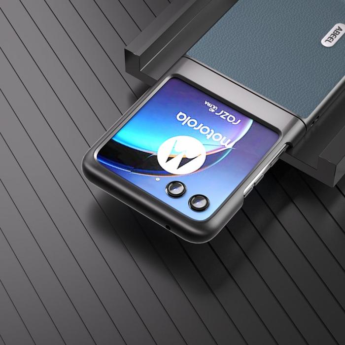 ABEEL - ABEEL Motorola Razr 40 Ultra 5G Skal i Läder - Baby Blue