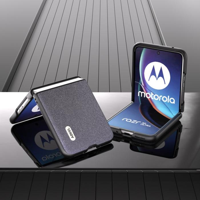 ABEEL - ABEEL Motorola Razr 40 Ultra 5G Skal PU Läder + PC - Svart
