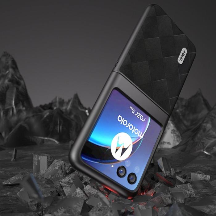 ABEEL - ABEEL Motorola Razr 40 Ultra 5G Skal PU Läder Svart
