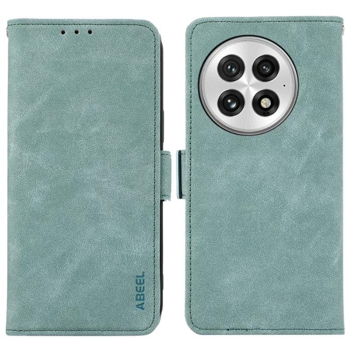 ABEEL - ABEEL OnePlus 13 Skal PU Läder Folio Ställ Baby Blue