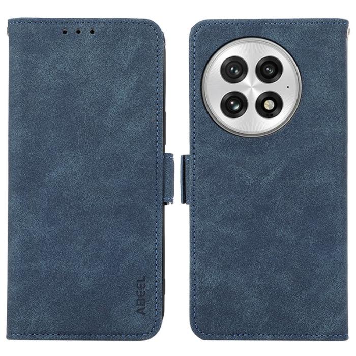 ABEEL - ABEEL OnePlus 13 Skal PU Läder Folio Ställ Blå