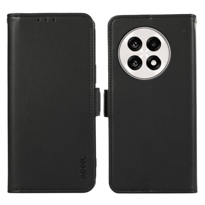 ABEEL - ABEEL OnePlus 13R 5G Fodral Läder med RFID Skydd - Svart