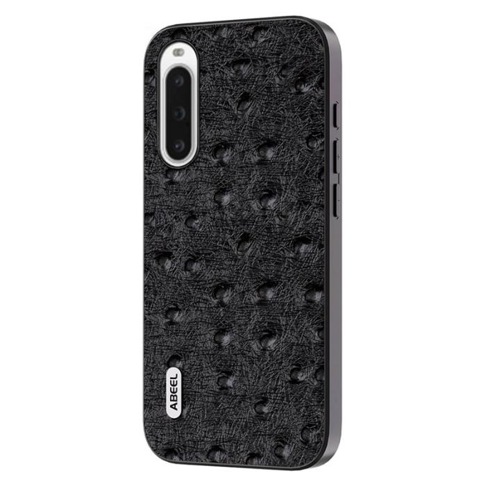 ABEEL - ABEEL Ostrich Texture Skal för Sony Xperia 10 V - Svart