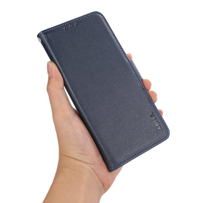 ABEEL - ABEEL Phone Case OnePlus 13R 5G Litchi Texture Leather Blå