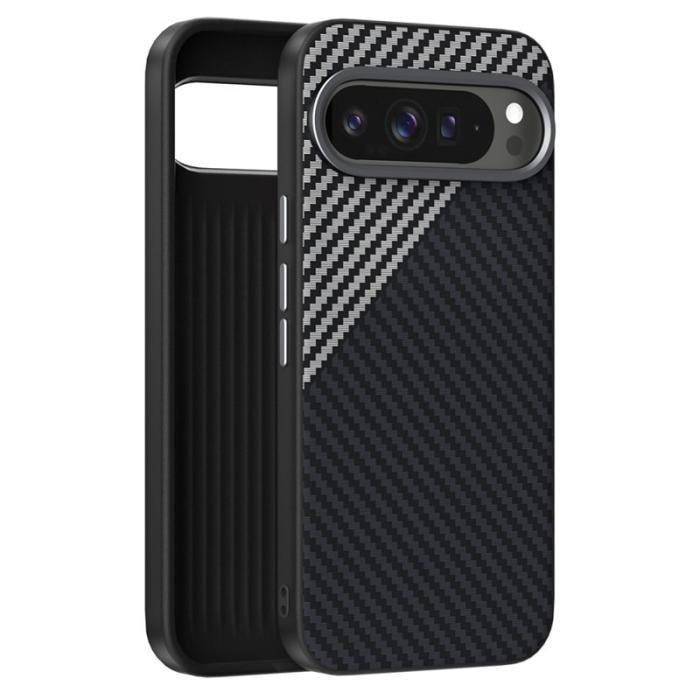 ABEEL - ABEEL Pixel 10 Pro Skal MagSafe Kolfiber Svart/Silver