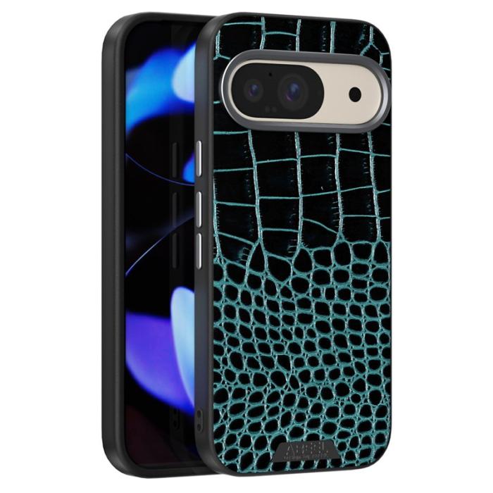 ABEEL - ABEEL Pixel 10 Pro Skal MagSafe Krokodiltextur Grön