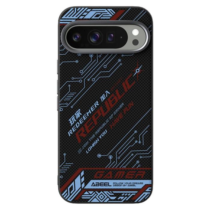 ABEEL - ABEEL Pixel 10 Pro Skal MagSafe PC TPU Läder Svart