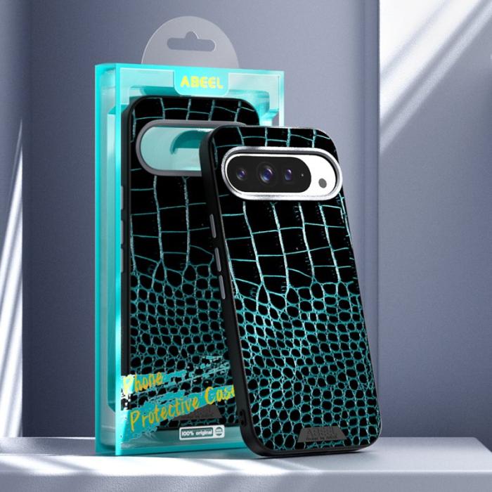 ABEEL - ABEEL Pixel 10 Pro Skal MagSafe Röd Crocodile Textur