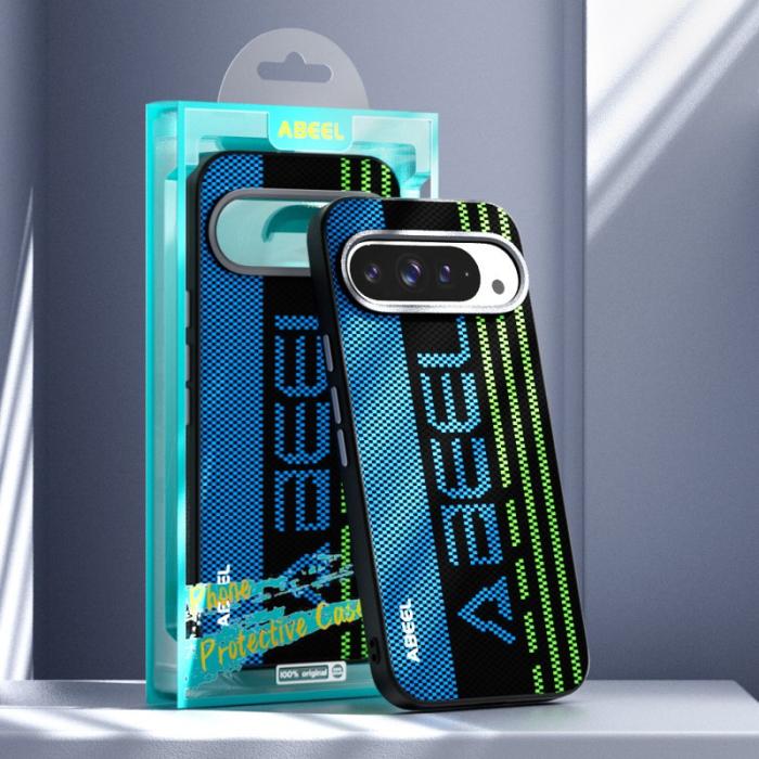 ABEEL - ABEEL Pixel 10 Pro Skal MagSafe TPU Aluminium Läder Svart