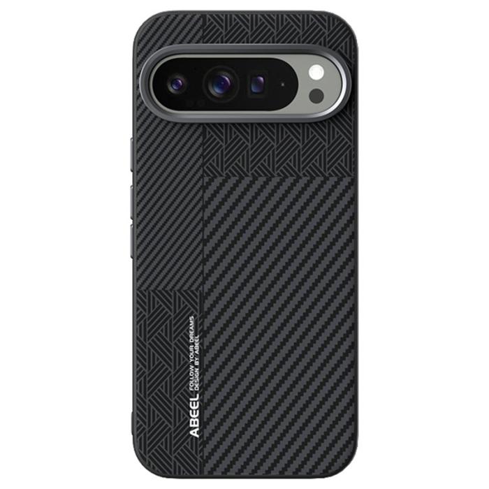 ABEEL - ABEEL Pixel 10 Pro Skal PC TPU Aluminium Läder MagSafe - Textur 1