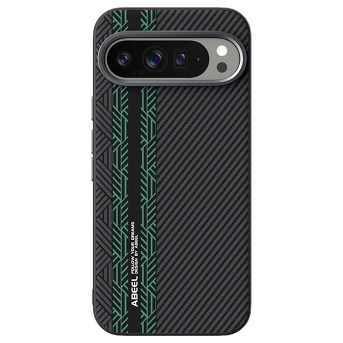 ABEEL - ABEEL Pixel 10 Pro Skal PC TPU Aluminium PU Läder - Textur 2