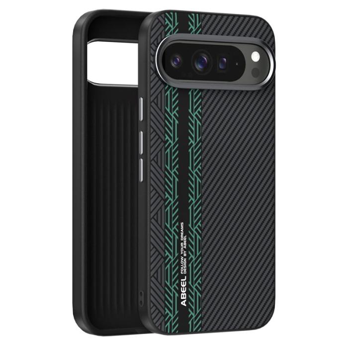 ABEEL - ABEEL Pixel 10 Pro Skal PC TPU Aluminium PU Läder - Textur 2