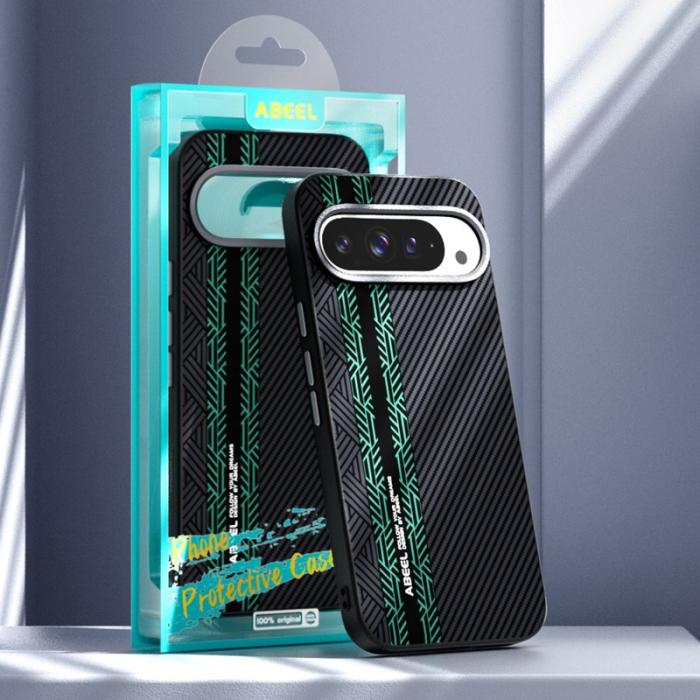 ABEEL - ABEEL Pixel 10 Pro Skal PC TPU Aluminium PU Läder - Textur 2