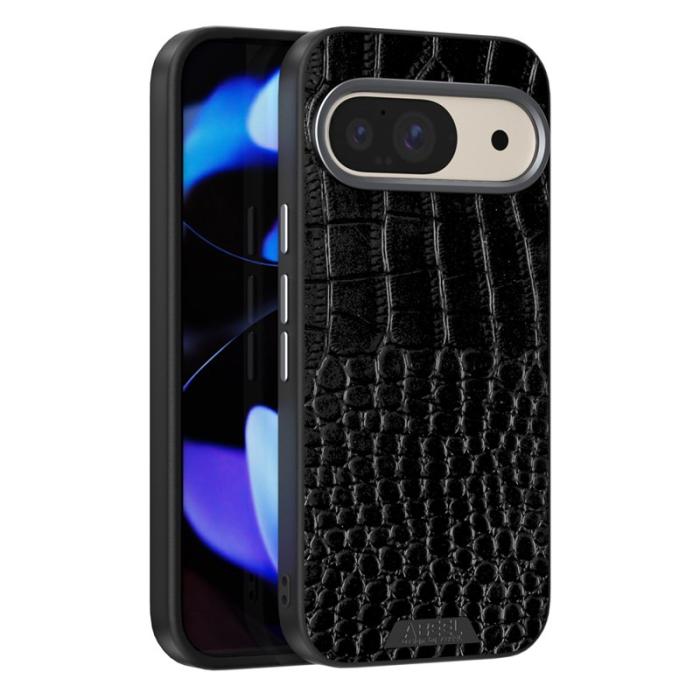ABEEL - ABEEL Pixel 9 Pro Skal MagSafe Krokodiltextur Svart