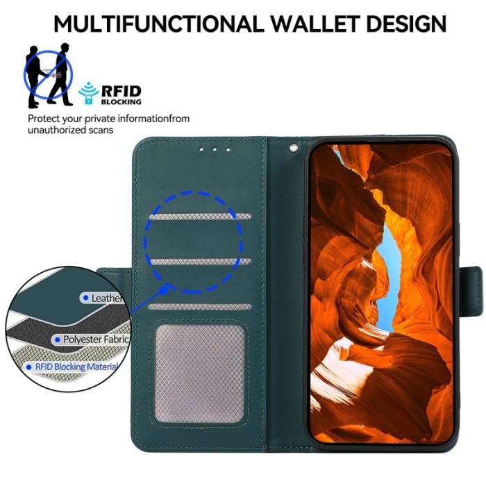 ABEEL - ABEEL PU Leather Case Samsung Galaxy A54 5G Wallet Fodral Grön