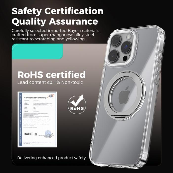 ABEEL - ABEEL Q-LUCK iPhone 13 Pro Skal Shockproof Med Kickstand Mörkblå