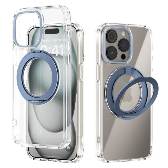 ABEEL - ABEEL Q-LUCK iPhone 14 Pro Skal Magnetiskt Kickstand Baby Blue