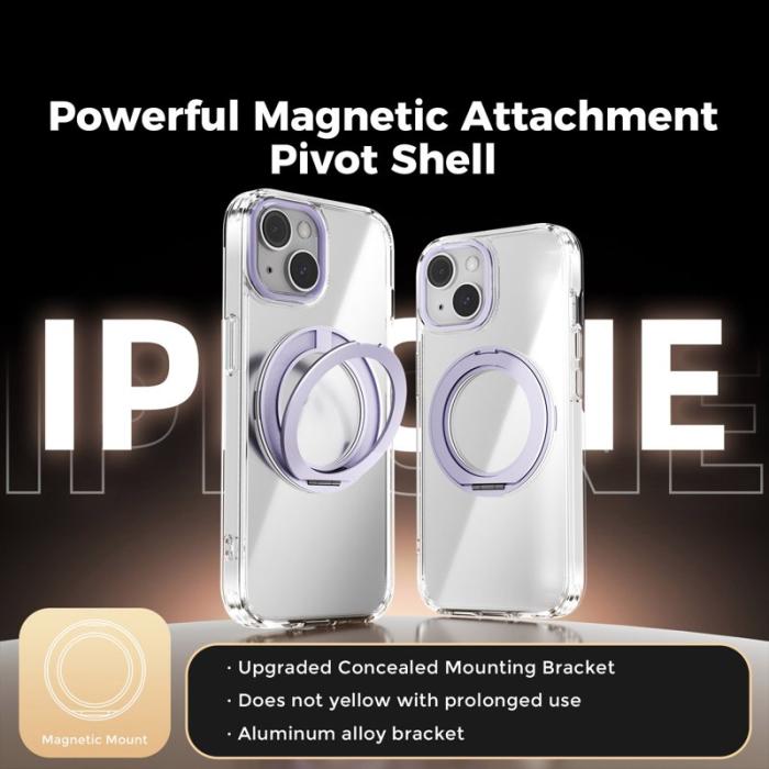 ABEEL - ABEEL Q-LUCK iPhone 15 Skal Shockproof TPU + PC Lila