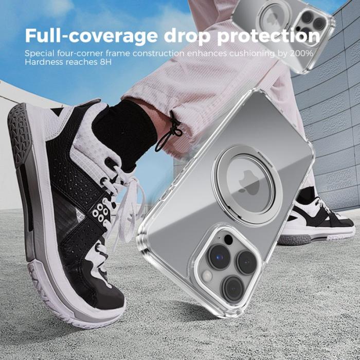 ABEEL - ABEEL Q-LUCK iPhone 16 Pro Max Skal Shockproof Kickstand Svart