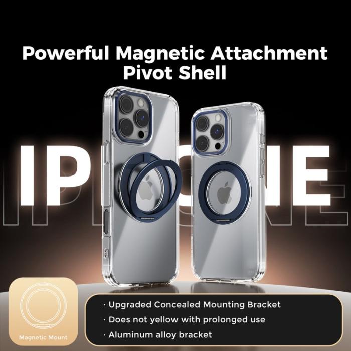 ABEEL - ABEEL Q-LUCK iPhone 16 Pro Max Skal Shockproof Mörkblå