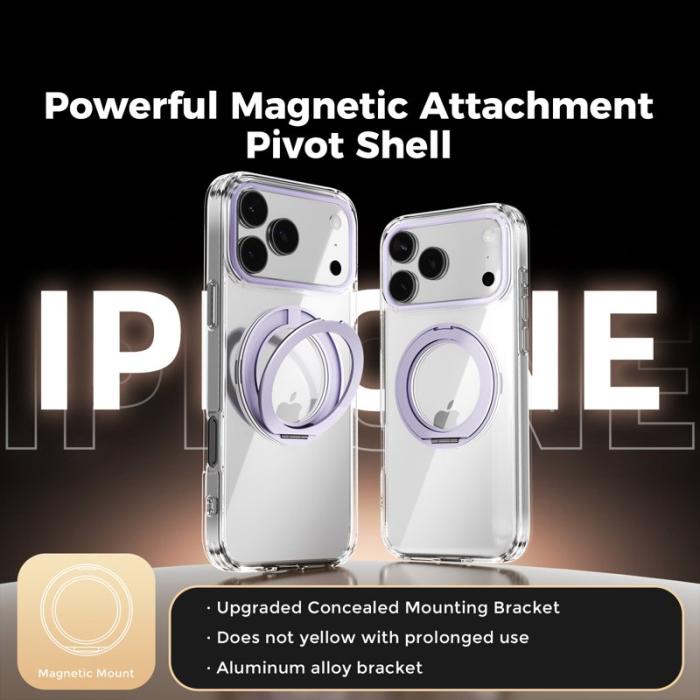 ABEEL - ABEEL Q-LUCK iPhone 17 Pro Max Skal Shockproof Lila