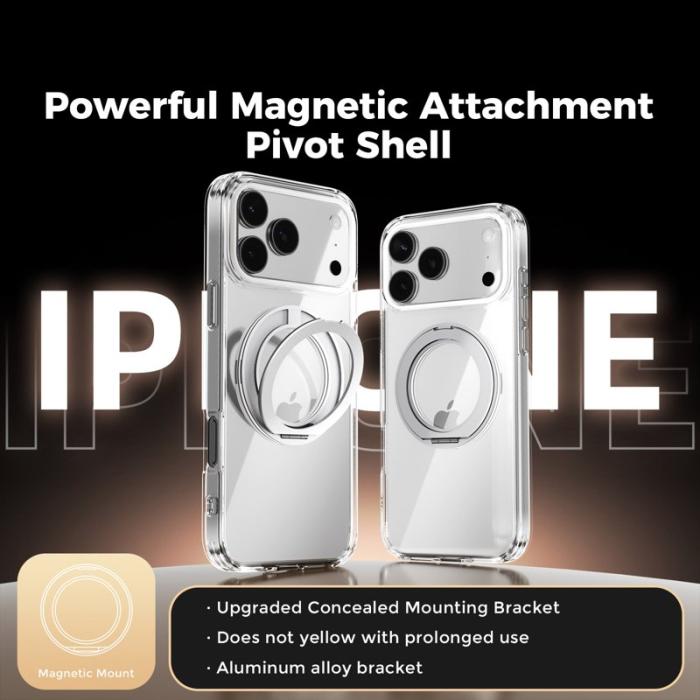 ABEEL - ABEEL Q-LUCK iPhone 17 Pro Max Skal Shockproof Silver