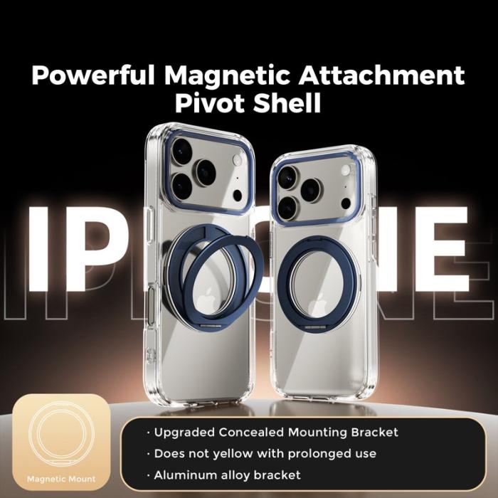 ABEEL - ABEEL Q-LUCK iPhone 17 Pro Skal Shockproof Mörkblå