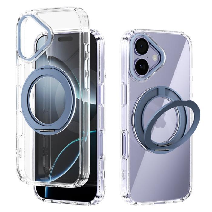 ABEEL - ABEEL Q-LUCK iPhone 17 Skal med Kickstand Shockproof - Baby Blue