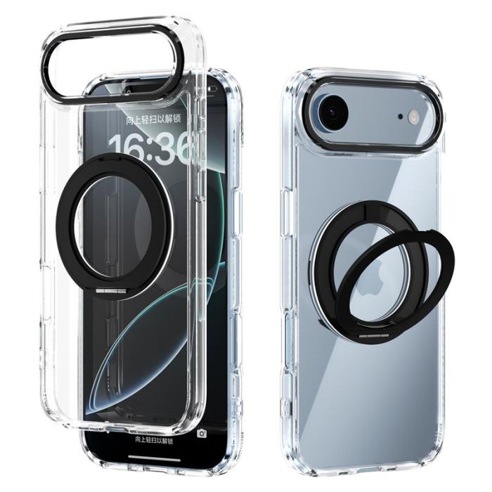 ABEEL - ABEEL Q-LUCK iPhone Air Skal Shockproof Med Kickstand Svart