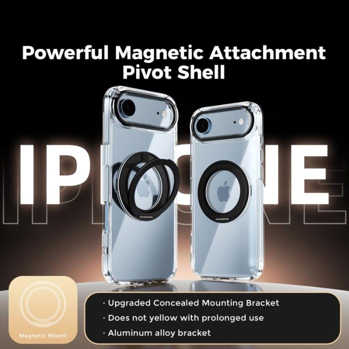 ABEEL - ABEEL Q-LUCK iPhone Air Skal Shockproof Med Kickstand Svart