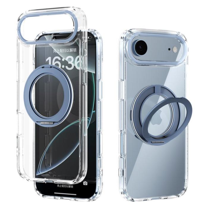 ABEEL - ABEEL Q-LUCK iPhone Air Skal Shockproof Rotating Kickstand Baby Blue