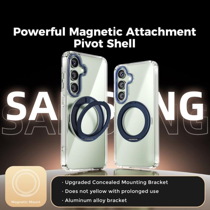 ABEEL - ABEEL Q-LUCK Samsung Galaxy S25 Skal Shockproof Mörkblå