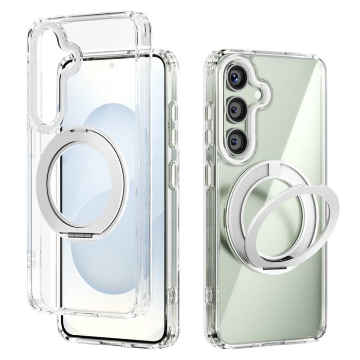 ABEEL - ABEEL Q-LUCK Samsung Galaxy S25 Skal Shockproof Silver