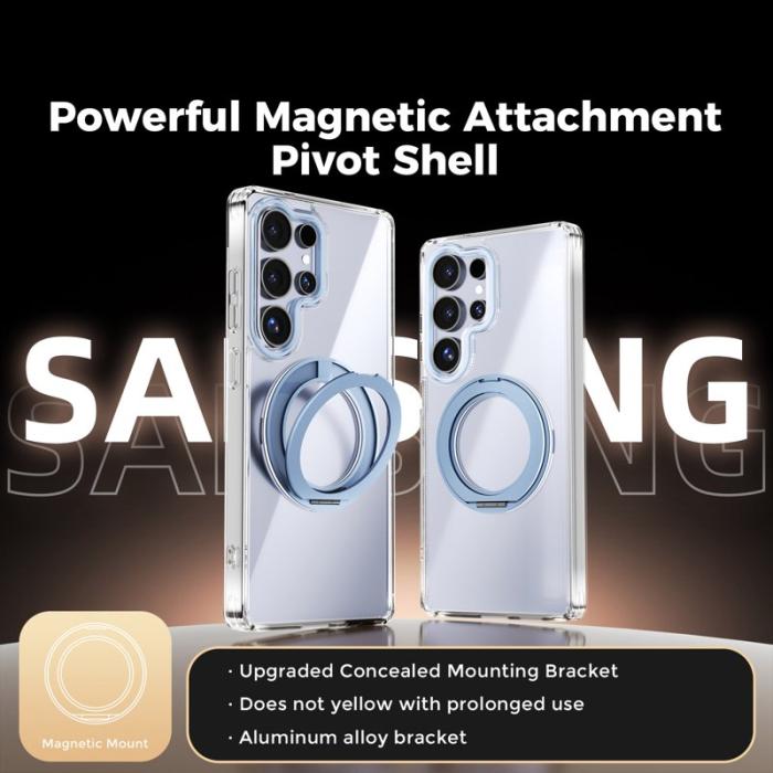 ABEEL - ABEEL Q-LUCK Samsung Galaxy S25 Ultra Skal Magnetisk Baby Blue