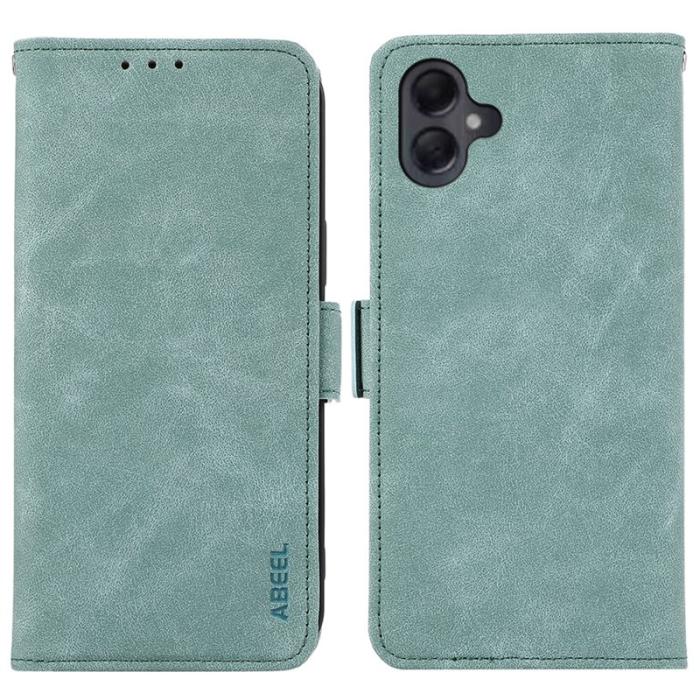 ABEEL - ABEEL Samsung Galaxy A06 4G Skal PU Läder Folio Baby Blue