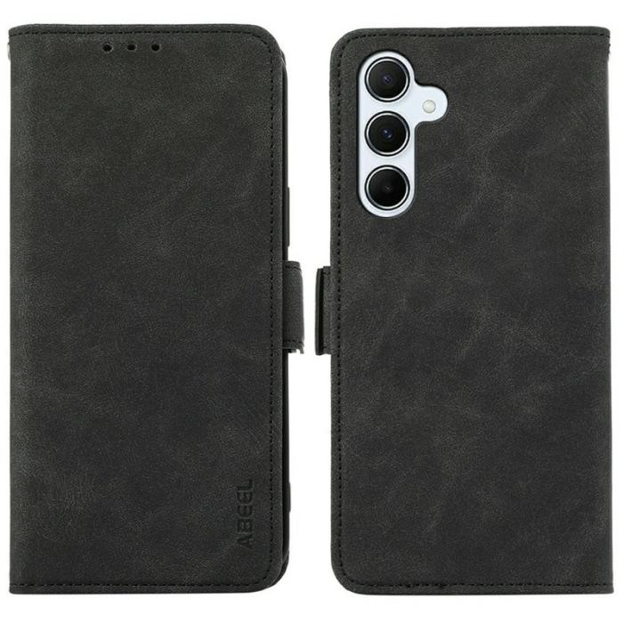 ABEEL - ABEEL Samsung Galaxy A17 5G Fodral PU Läder Ställ - Svart
