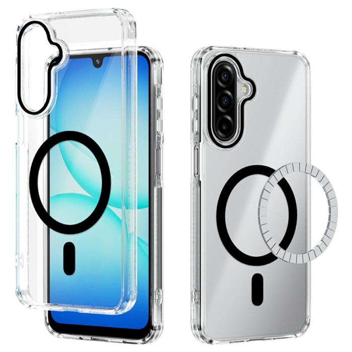 ABEEL - ABEEL Samsung Galaxy A17 5G Skal MagSafe Anti Scratch Transparent Svart