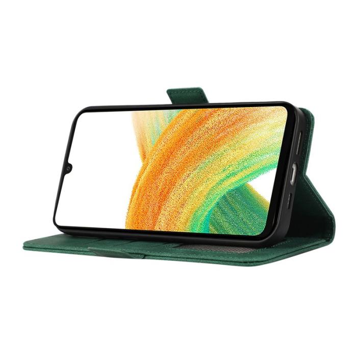 ABEEL - ABEEL Samsung Galaxy A33 5G Fodral PU Läder RFID Grön