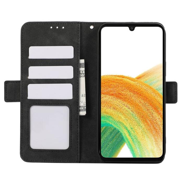 ABEEL - ABEEL Samsung Galaxy A33 5G Skal PU Läder RFID Blockering Svart