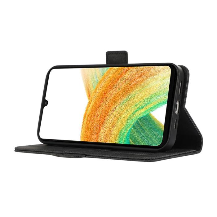 ABEEL - ABEEL Samsung Galaxy A33 5G Skal PU Läder RFID Blockering Svart