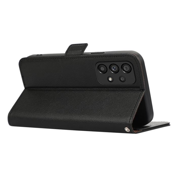 ABEEL - ABEEL Samsung Galaxy A33 5G Skal RFID Blocker PU Läder Svart