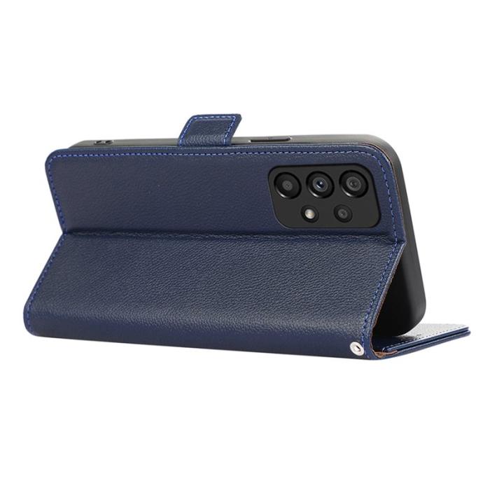ABEEL - ABEEL Samsung Galaxy A33 5G Skal RFID Blockering PU Läder Blå