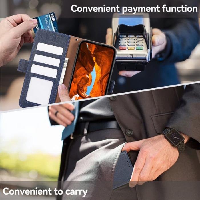 ABEEL - ABEEL Samsung Galaxy A33 5G Skal RFID Blockering PU Läder Blå