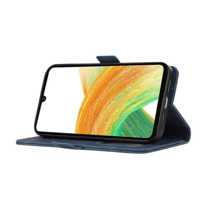 ABEEL - ABEEL Samsung Galaxy A34 5G Fodral PU Läder RFID Blå