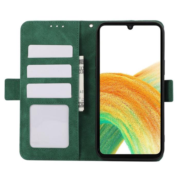 ABEEL - ABEEL Samsung Galaxy A34 5G Fodral PU Läder RFID Blockering Grön