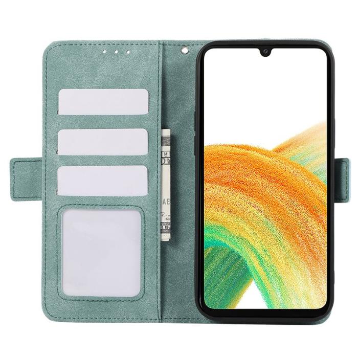 ABEEL - ABEEL Samsung Galaxy A34 5G Fodral PU Läder RFID Skydd Baby Blue