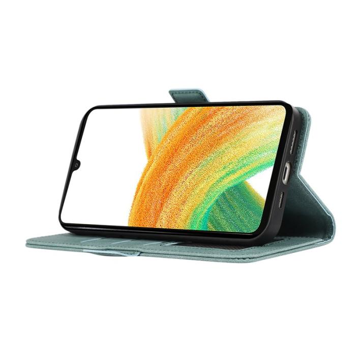 ABEEL - ABEEL Samsung Galaxy A34 5G Fodral PU Läder RFID Skydd Baby Blue