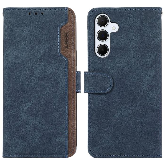 ABEEL - ABEEL Samsung Galaxy A36 5G Fodral Splicing Läder Blå