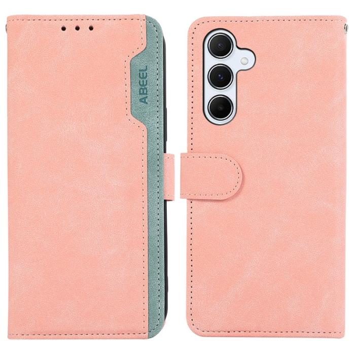 ABEEL - ABEEL Samsung Galaxy A36 5G Fodral Splicing Läder Rosa